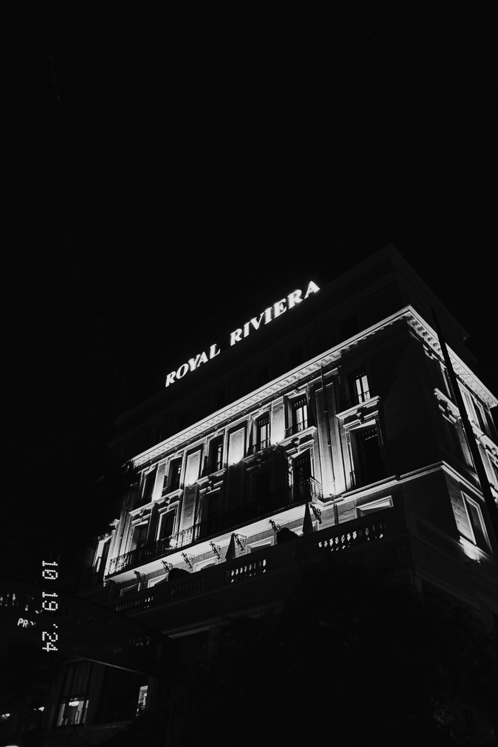 black and white photograph of beaulieu, hotel, europe in France, by Stuart Singleton