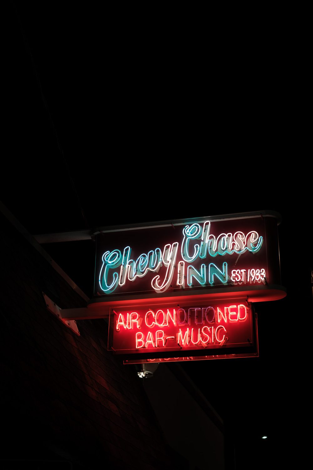 photograph of lexington, kentucky, dark, neon, by Stuart Singleton