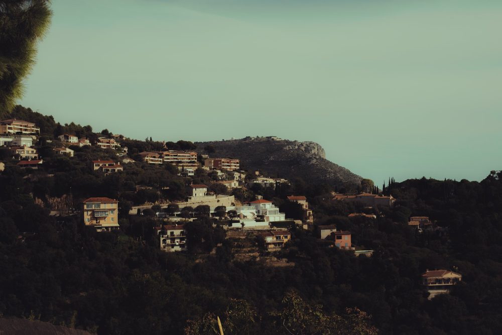 photograph of europe, eze, sky, trees, by Stuart Singleton